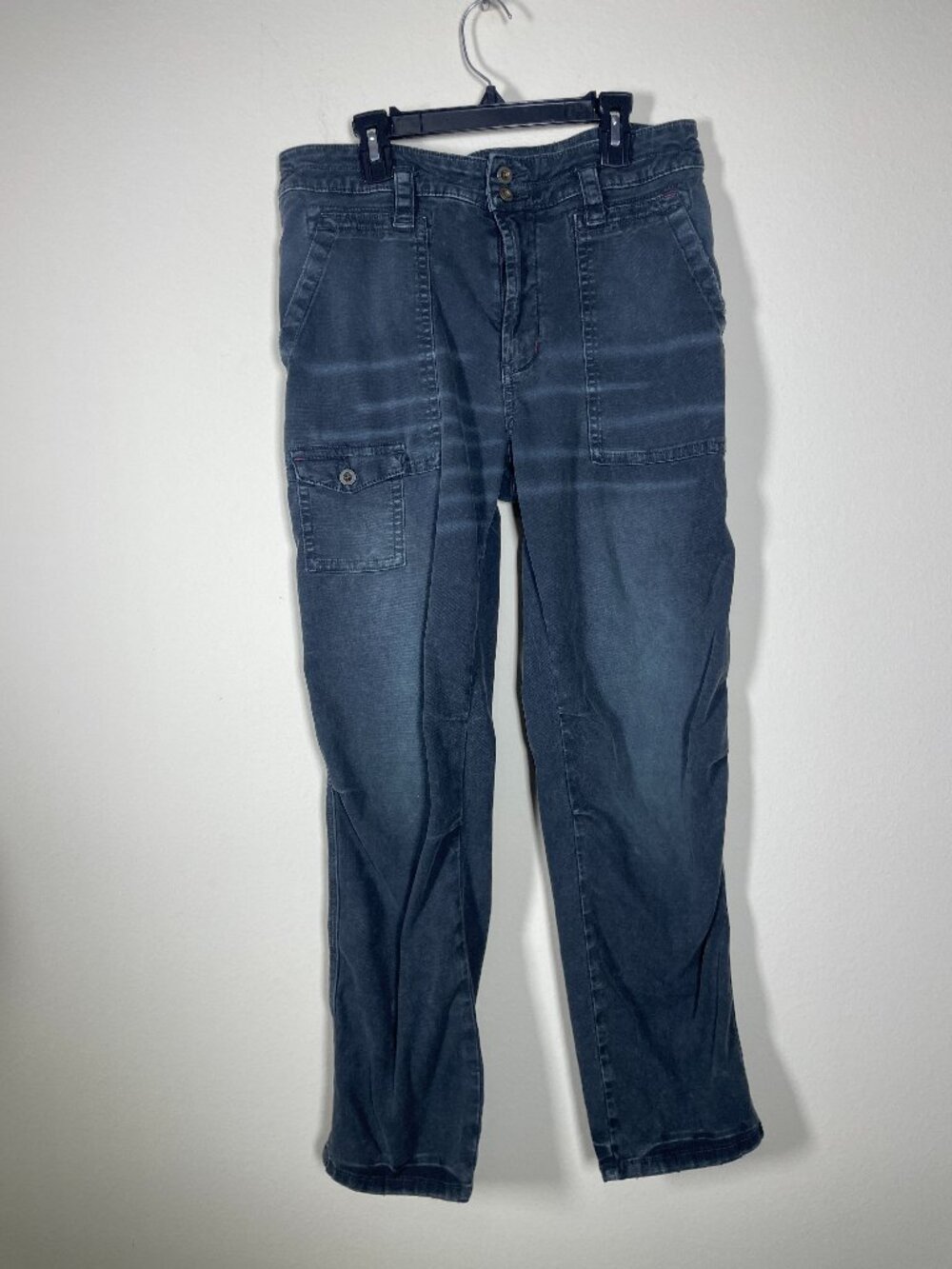 Anthropologie The Wanderer Cargo Pants Women 29 Grey Cotton Utility Straight Leg
